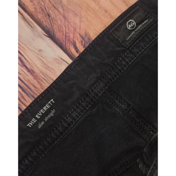 AG Adriano Goldschmeid Everett Slim Mens Jeans 38x32 Black - Picture 4 of 9